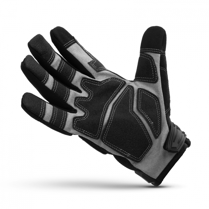 Manusi cu degete touchscreen marimea XL - cu captuseala PVC culoare gri, negru [2]