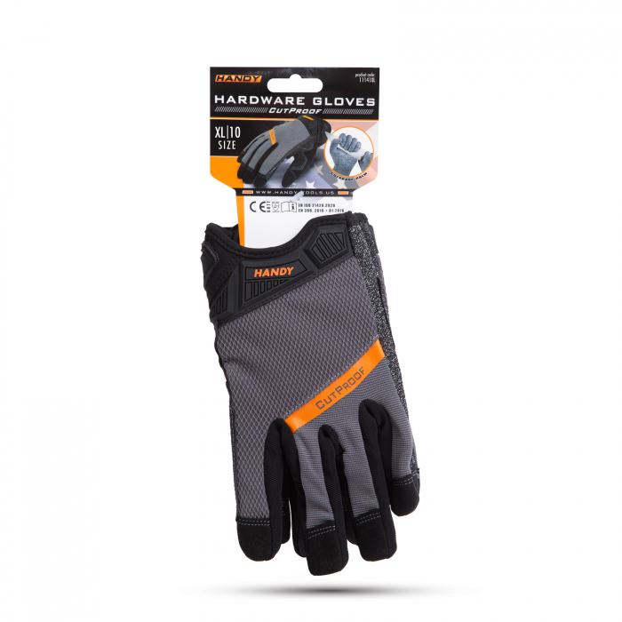 Mănuși mărimea XL - rezistente la tăiere ranforsate kevlar - degete utilizabile touchscreen [5]