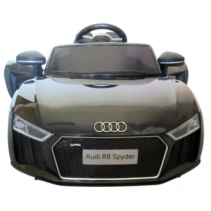 Masinuta electrica cu telecomanda, roti EVA, scaun piele Audi R8 R-Sport - Negru [4]