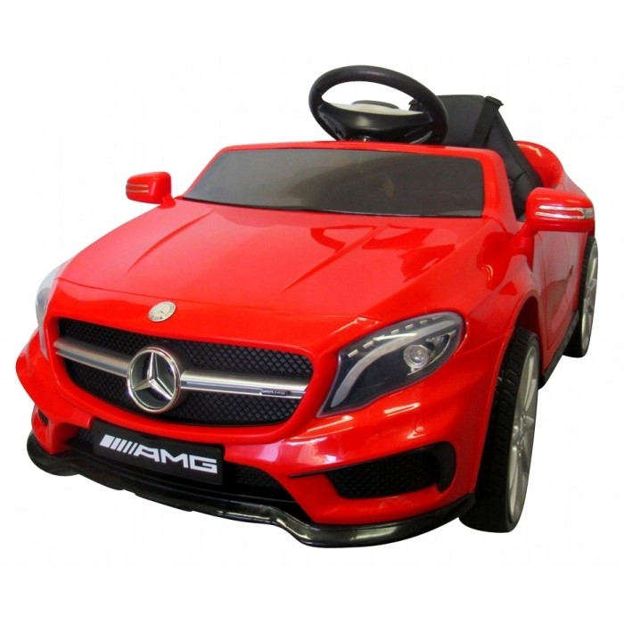 Masinuta electrica cu telecomanda, roti EVA, scaun piele Mercedes GLA45 - Rosu [4]