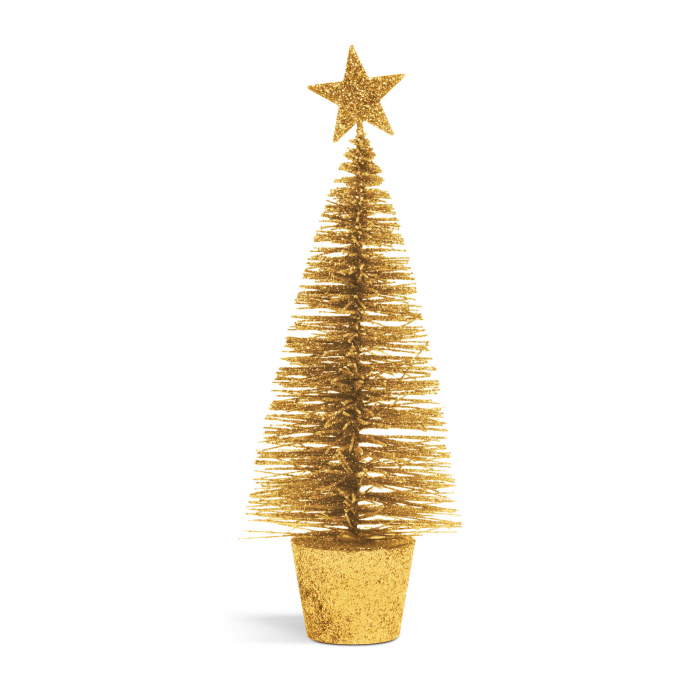 Mini decor pin artificial - sclipici - 18 cm - 4 culori [4]