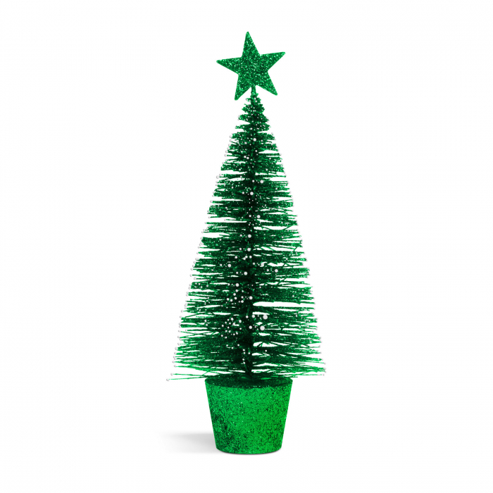 Mini decor pin artificial - sclipici - 18 cm - 4 culori [3]
