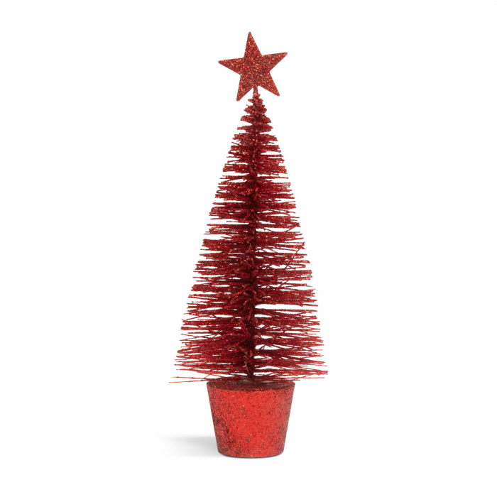Mini decor pin artificial - sclipici - 18 cm - 4 culori [2]