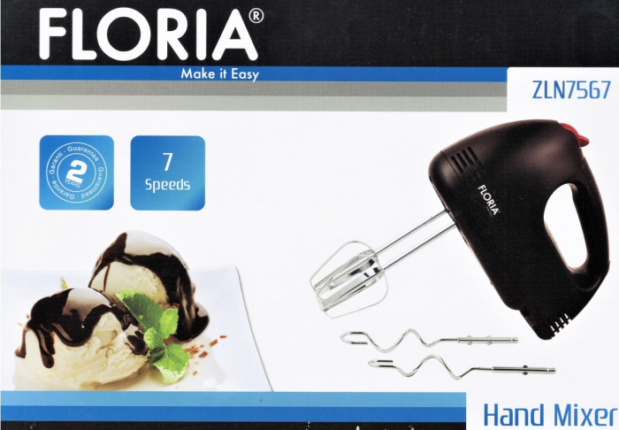 Mixer de mana model Floria, 100W, 7 viteze, culoare negru - ZLN7567 [2]