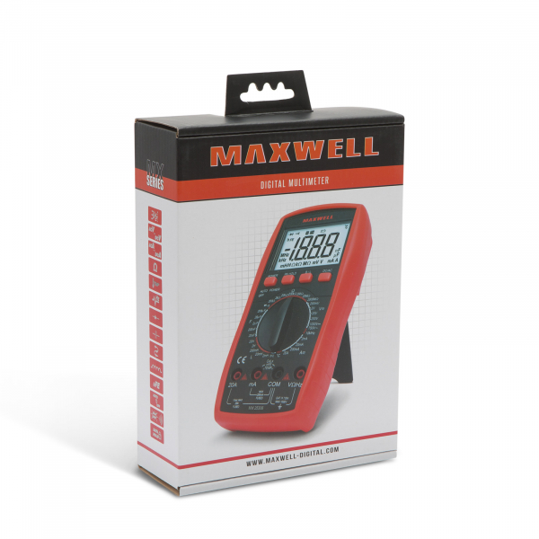 Multimetru digital cu test dioda, continuitate, tranzistori, beep sonor, sonda termometrica, capacitate, rezistori, functie HOLD - MAXWELL [5]