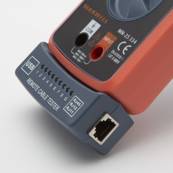 Multimetru digital automat Maxwell, cu tester cablu, USB, RJ11, RJ12, RJ45 [2]