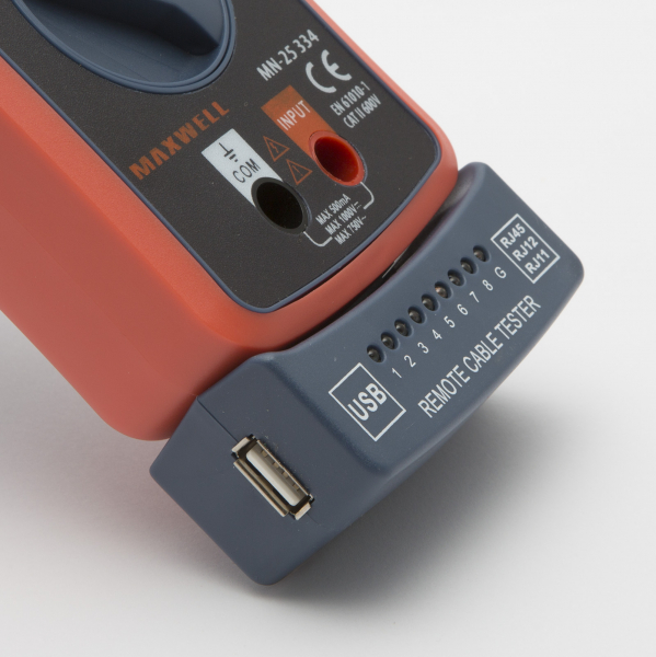 Multimetru digital automat Maxwell, cu tester cablu, USB, RJ11, RJ12, RJ45 [3]