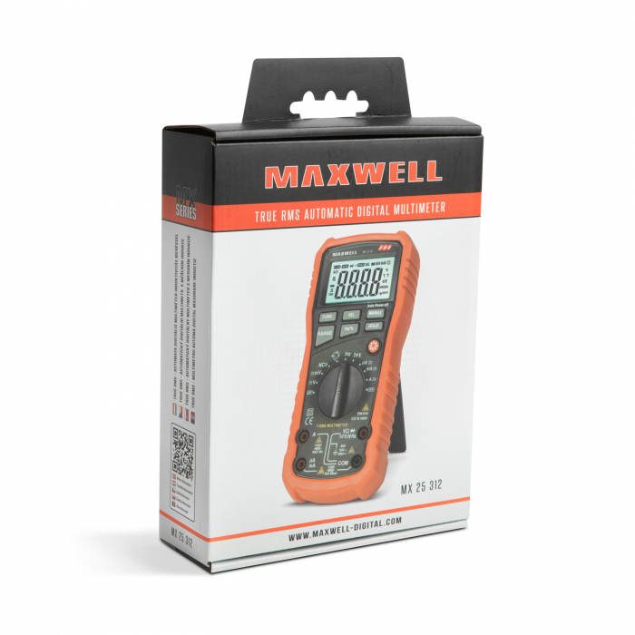 Multimetru Digital Maxwell 25312, tranzistor, DC, AC, dioda, memorie, iluminare fundal, beep [4]
