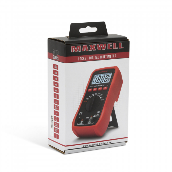 Multimetru digital, detectie tensiune fara contact direct, test dioda, cautare de faza, tester circuit intrerupt, functie HOLD, beep, iluminare fundal, Maxwell Digital 25211 [5]