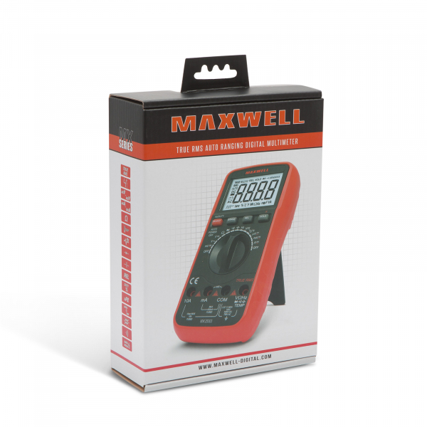 Multimetru digital cu sonda termometrica tip K semnalizare faza, frecvente - (TRUE RMS) Maxwell 25303 [5]