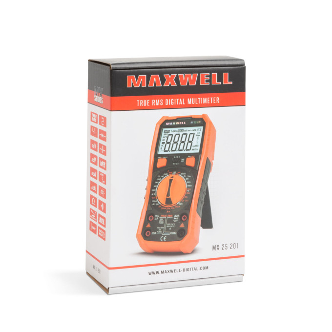 Multimetru uz general, masurare temperatura, DC-AC, rezistenta, True RMS, 4 cifre - Maxwell 25201 [4]