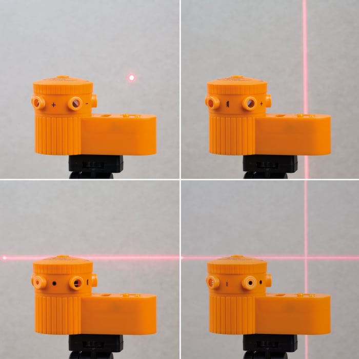 Nivelă Laser Mini cu Trepied - 105 x 50 x 60 mm - 3 x AG13 [4]