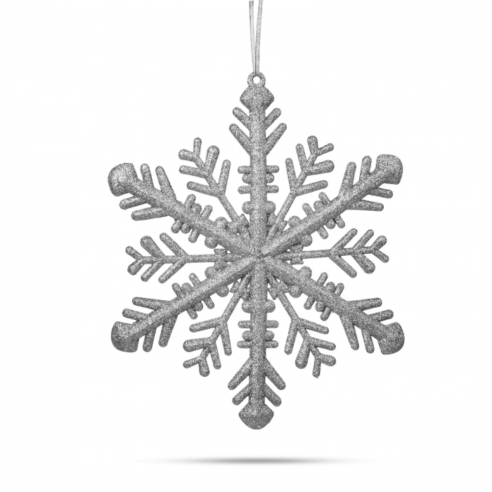 Ornament de Crăciun - cristal de gheață argintiu - 29 x 29 x 1 cm [2]