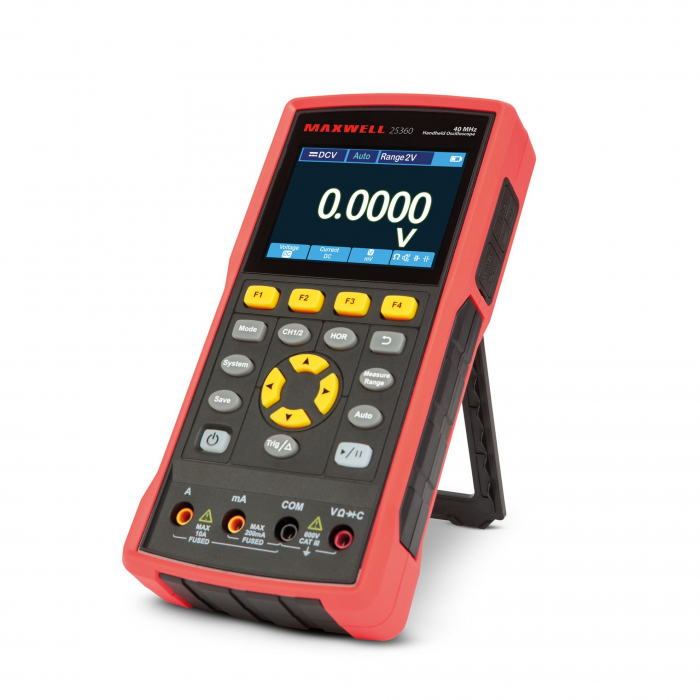 Osciloscop portabil - cu acumulator - ecran LCD color 3.5" - AC/DC, 400V, 40MHz, 2 canale, 8K/4K [1]