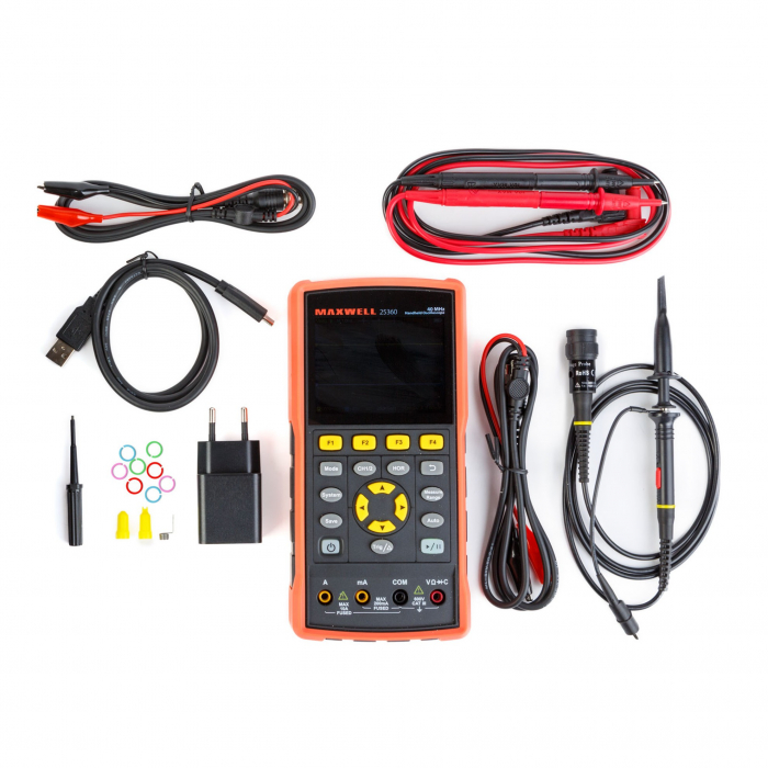 Osciloscop portabil - cu acumulator - ecran LCD color 3.5" - AC/DC, 400V, 40MHz, 2 canale, 8K/4K [4]