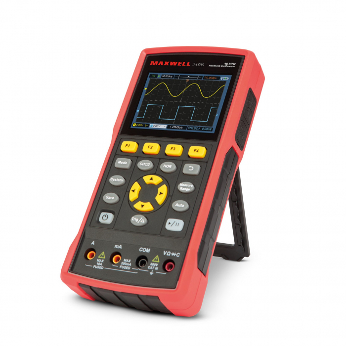 Osciloscop portabil - cu acumulator - ecran LCD color 3.5" - AC/DC, 400V, 40MHz, 2 canale, 8K/4K [2]
