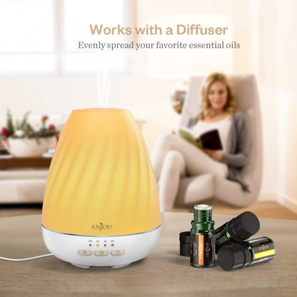 Pachet Difuzor de Arome Anjou ADA003 si set de 12 sticlute de Ulei Esential 100% Naturale [4]