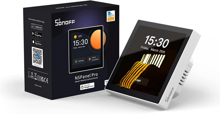 Panou Sonoff NSPanel Pro, Smart, Wifi, hub Zigbee 3.0, termostat, control aplicatie, interfon - Alb [2]