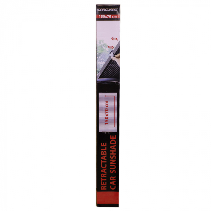 Parasolar auto retractabil, reflectorizant, usor de instalat, 4 ventuze puternice, 150 x 70 cm - CarGuard [9]