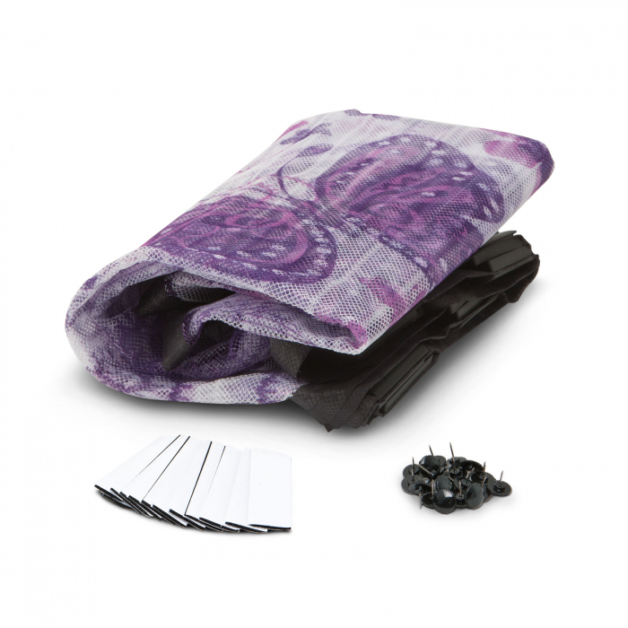 Perdea anti-ţânţari pt. uşi cu închidere magnetică 100 x 210 cm, Model fluturi violeţi [3]