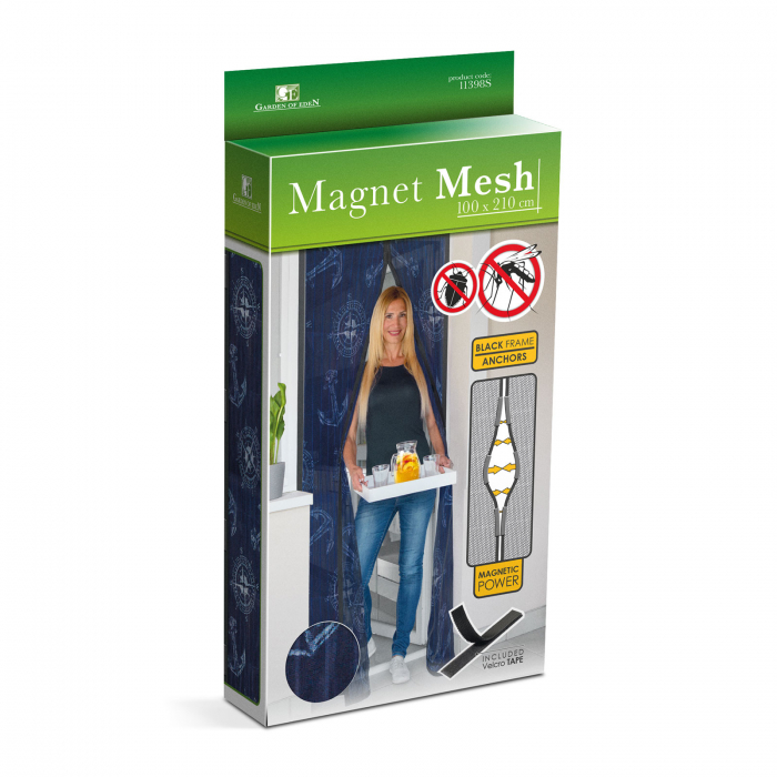 Perdea anti-tantari cu inchidere magnetica pentru usi - 100 x 210 cm model  „Ancoră” [4]