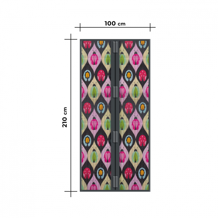 Perdea anti-tantari pentru usi cu inchidere magnetica - 100 x 210 cm model „Bugs” [3]
