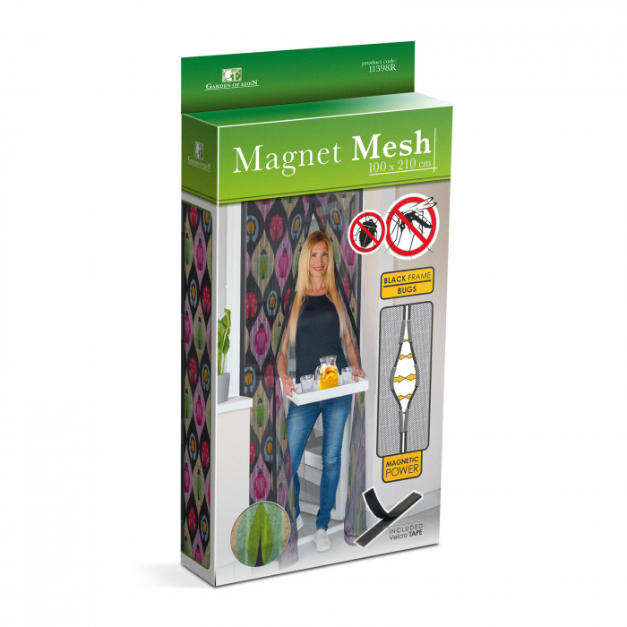 Perdea anti-tantari pentru usi cu inchidere magnetica - 100 x 210 cm model „Bugs” [4]