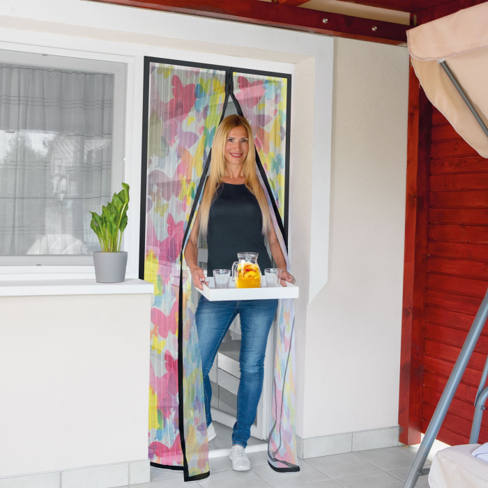 Perdea anti-tantari pt. usi cu inchidere magnetica- 100 x 210 cm „Fluturi colorati” [2]