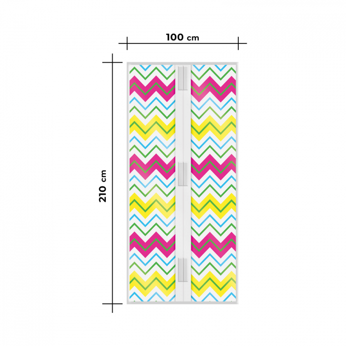 Perdea usa anti-tantari cu inchidere magnetica- 100 x 210 cm „Zig-zag” [3]