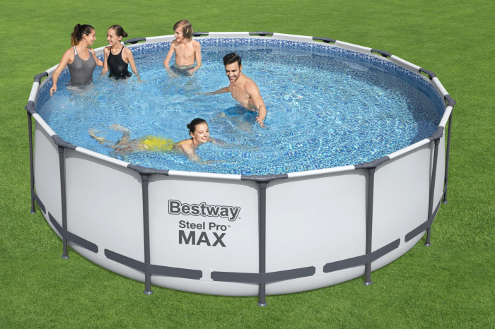 Piscina supraterana rotunda cu cadru metalic - Bestway Steel Pro MAX™ 4.57m x 1.22m cod 56438 [3]