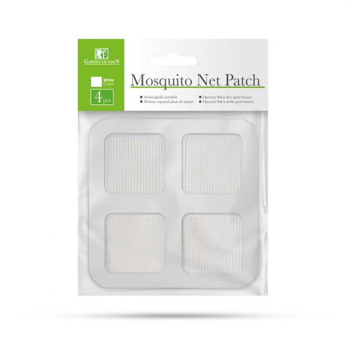 Set plasturi reparatie plasă de țanțari - 10 x 10 cm - culoare alba - 4 buc/pachet [1]