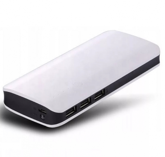 Baterie externa tip power bank Elworld YB-03, 3 porturi USB, functie lanterna, max.20000 mAh, alb [2]