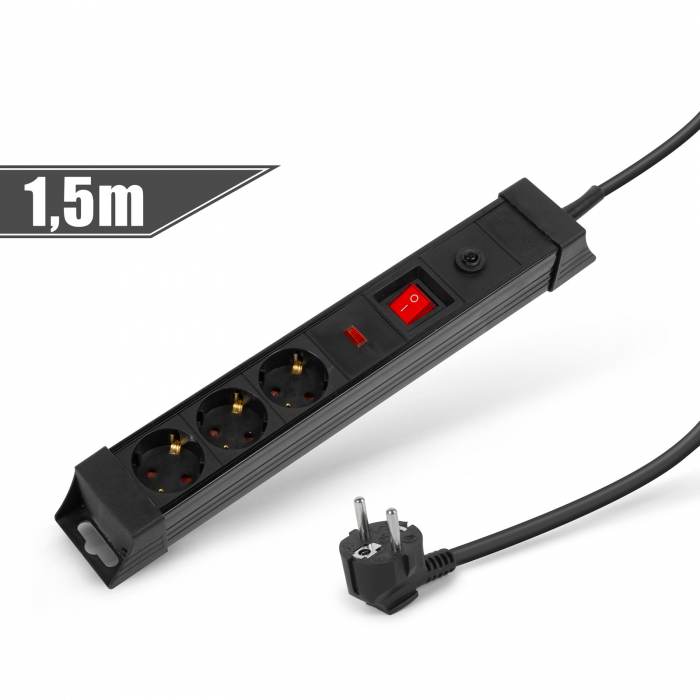 Prelungitor cu protecție la supratensiune<br>230 V • 16 A • 1,5 m [1]
