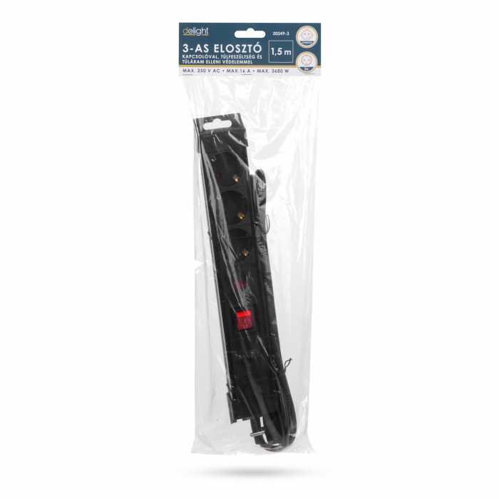 Prelungitor cu protecție la supratensiune<br>230 V • 16 A • 1,5 m [2]