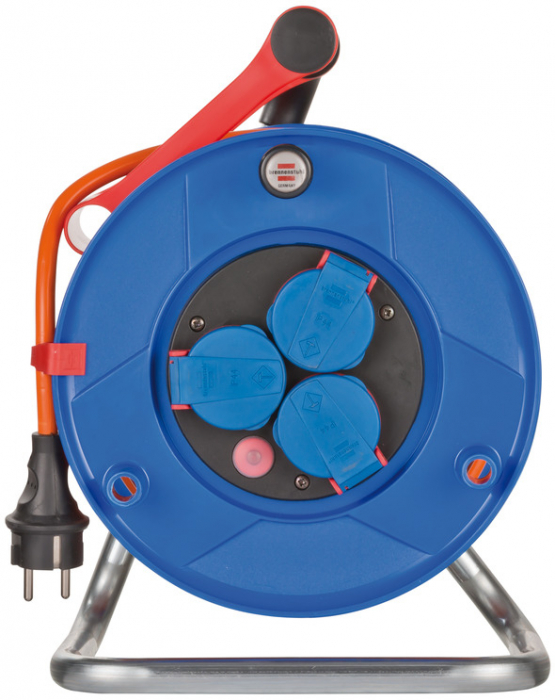 Prelungitor Exterior Brennenstuhl Garant cu tambur , 3 prize, AT-N07V3V3-F 3G1,5, 25m, IP44 [4]