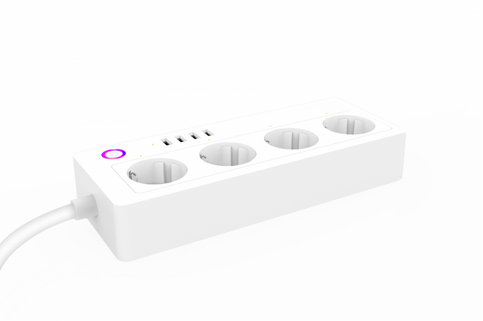 Prelungitor Smart A26, Wifi, 16A, 4 Prize Individuale, 4 USB Tuya, Alexa, Google Assistant [4]