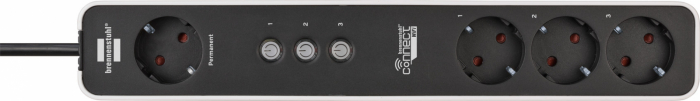 Prelungitor Smart Brennenstuhl Connect Ecolor WIFI, 1.5m, 4prize, 3 canale, Alexa, Google [2]