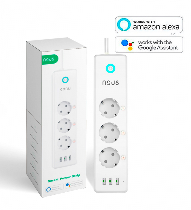 Prelungitor Smart Nous A5, Wifi, 15W. 3.1A [2]