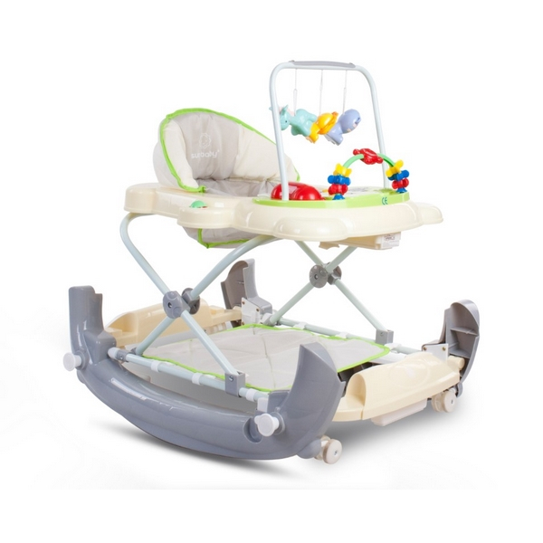 Premergator Sun Baby Pisicuta 021 cu functie de balansoar - Green Grey  [2]