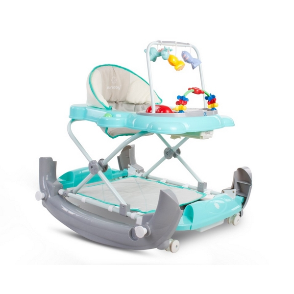 Premergator Sun Baby Pisicuta 021 cu functie de balansoar - Turquoise Grey [2]