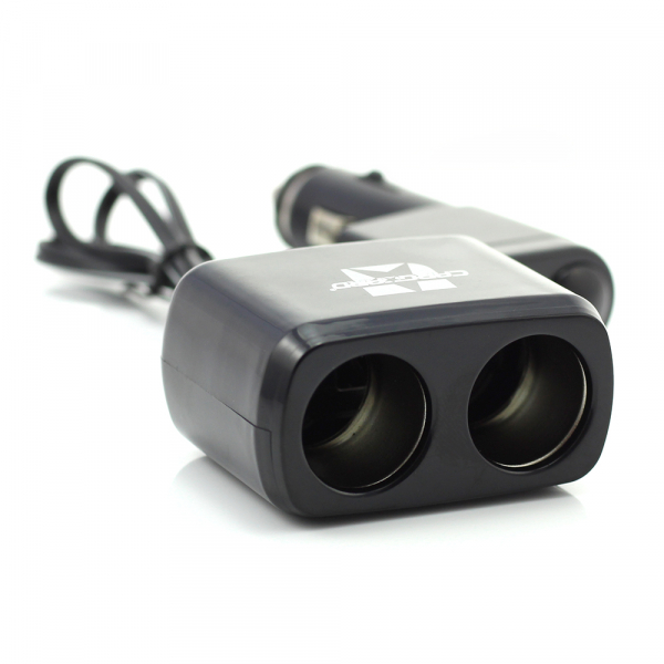 Priza bricheta dubla pentru incărcator auto, cu cablu + USB 1A [2]