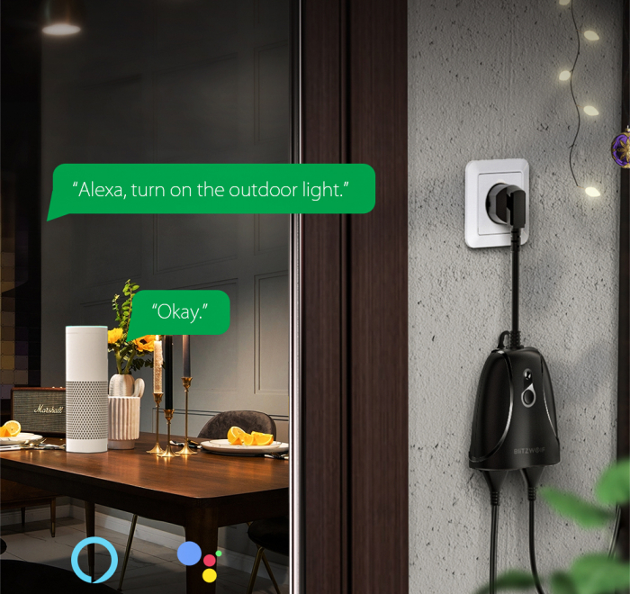 Priza inteligenta pentru exterior BlitzWolf BW-SHP14, IP44, 3680W, Control aplicatie [5]