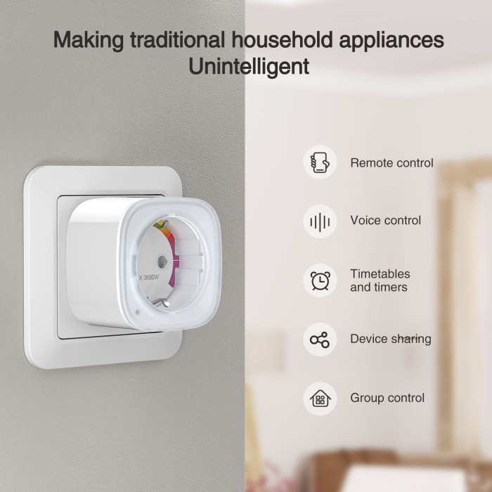 Priza inteligenta WiFi Gosund EP8, 16A, Control aplicatie Amazon Alexa si Google Home [3]