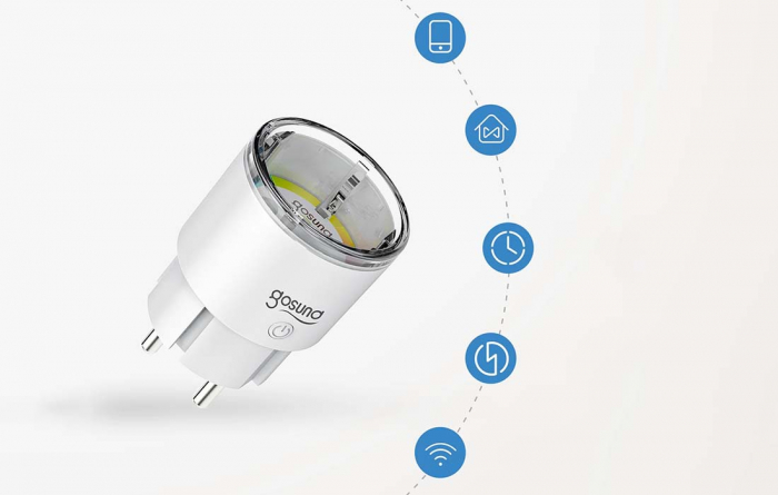 Priza Smart Gosund EP2, 10A, Monitorizare consum, Smart Life, Tuya, Alexa si Google Assistant [6]