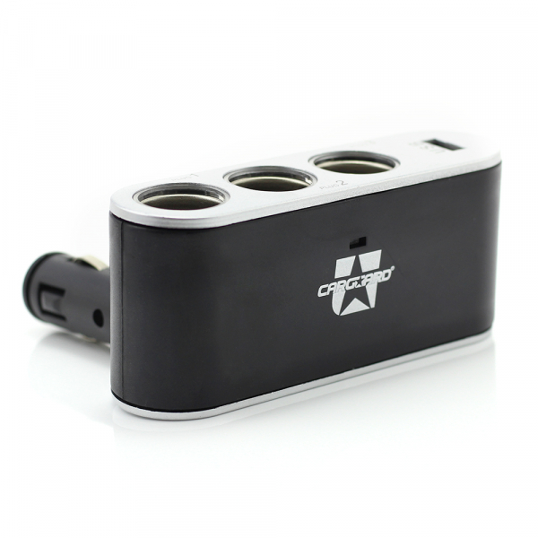 CARGUARD - Priză triplă pentru brichetă auto + USB 1A [5]