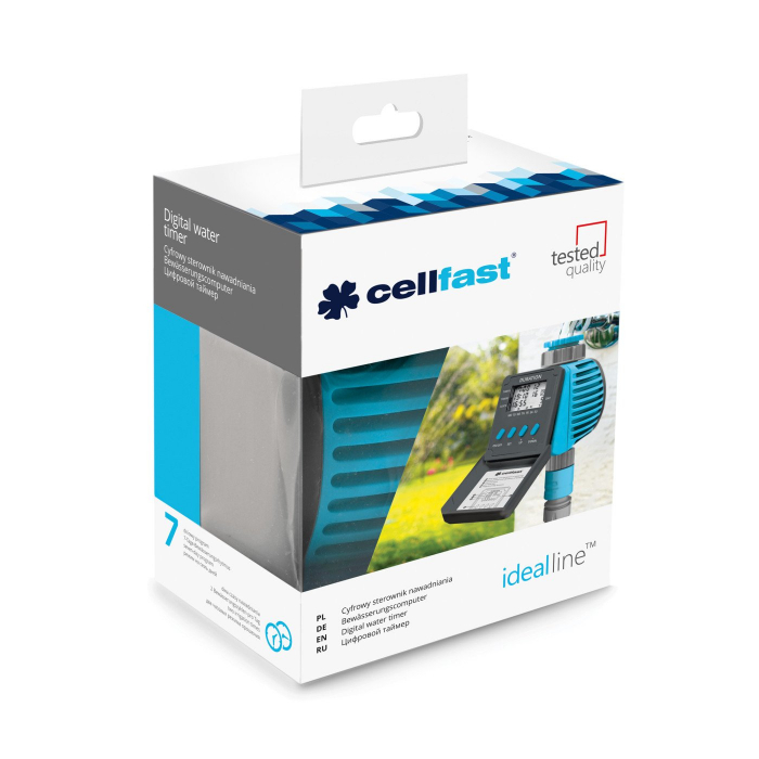 Programator irigatii CellFast IDEAL, digital, 1-2 surse, 3/4  - 1/1, max 6 bar, alimentare pe baterie [2]