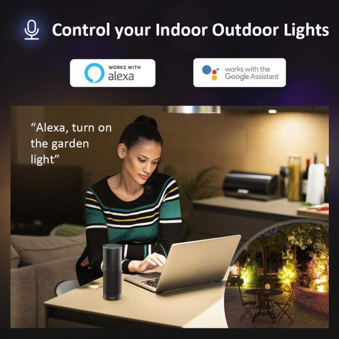 Proiectoare de podea LED RGB Novostella, Smart, Wifi, Alexa,Google , 100W, Exterior IP66 waterproof [4]