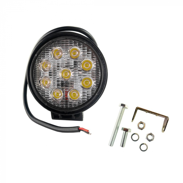 Proiector forma rotunda Led Auto Off Road - 27W - 9 SMD LED [2]