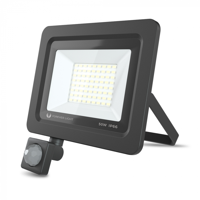 Proiector LED cu senzor miscare Forever Light PROXIM II 50W, 4000 lm, 72 Leduri, lumina rece 6000K [2]