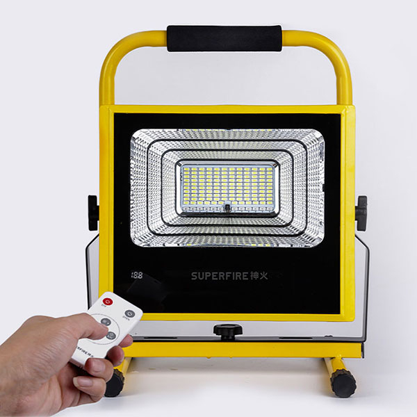 Proiector LED de podea, portabil Superfire FS1-G, 60W, 1040lm, telecomanda, reincarcabil, Acumulator 15600mAh [3]